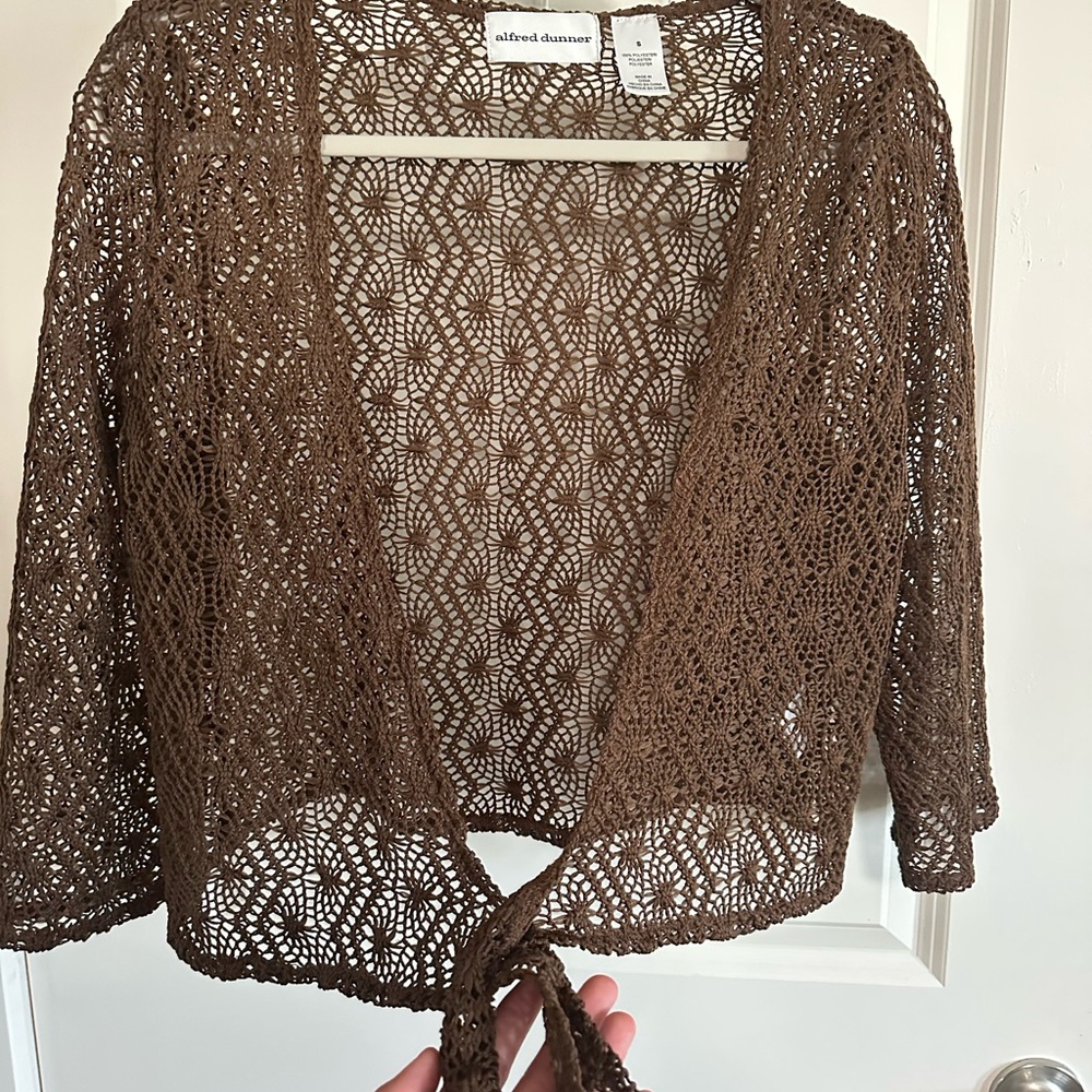 Alfred Dunner Chocolate Crochet
